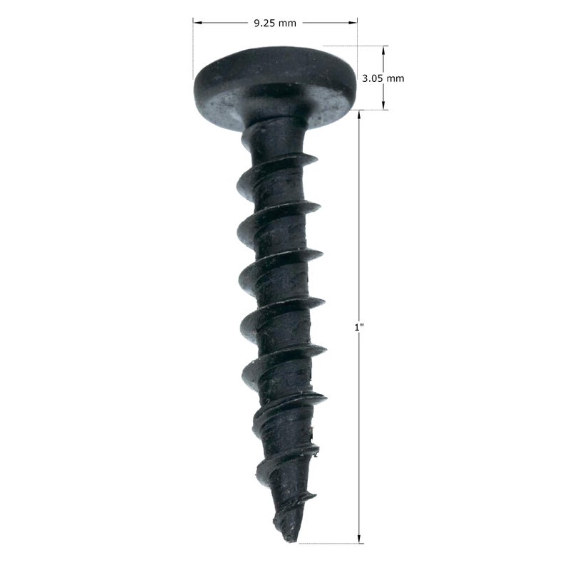 ROK 100 Pack Rok Hardware #10 x 1 Coarse Deep Thread Pan Head Screws Black Phosphate Wood MDF ROKS10X1PPCBP - Image 2